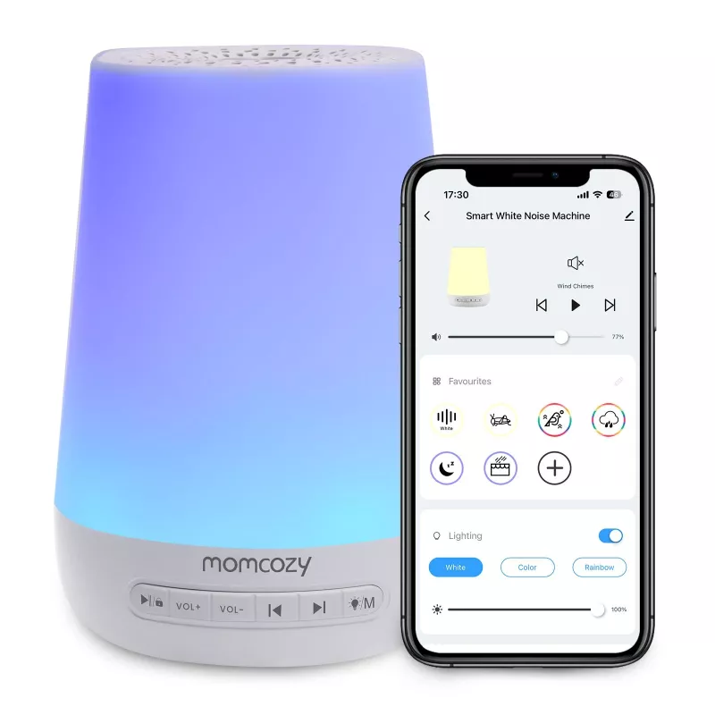 Momcozy WN02 LED Night Light with White Noise, Wi-Fi, Alexa, USB-C