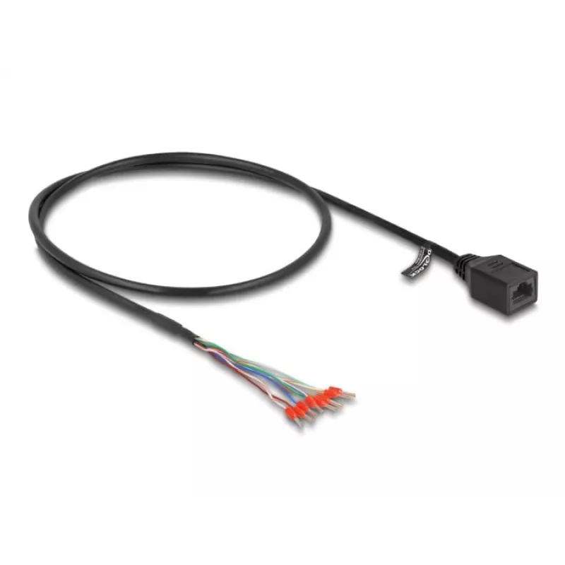 Network Cable DeLOCK 88005 RJ45 Cat.5e 0.5m Black