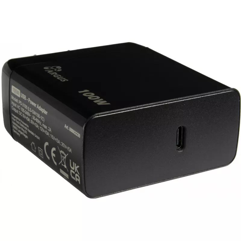 PD Charger INTER-TECH PD-3100 100W USB-C Black fast power adapter