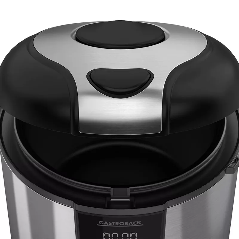 Rice cooker GASTROBACK Rice Control Low Carb & Steam, 3 L, 450 W, black/stainless steel