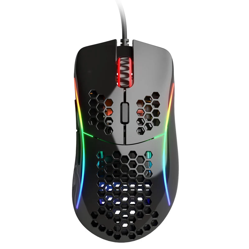 Glorious Gaming Glorious Model D Mouse Glossy (Black), Right-hand, Optical, USB Type-A, 12000 DPI, 1 ms, Black