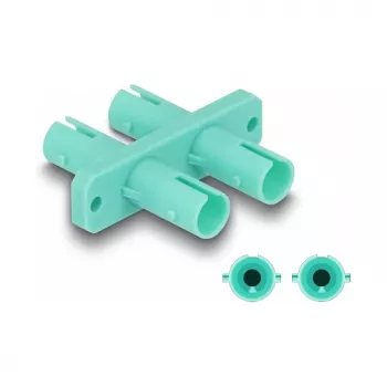 DeLOCK Optical Fiber Coupler ST Duplex female to ST Duplex female aqua