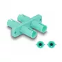 DeLOCK Optical Fiber Coupler ST Duplex female to ST Duplex female aqua