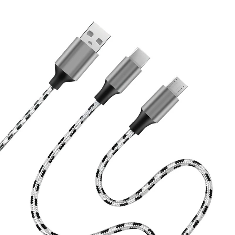 LogiLink CU0202 USB cable USB 2.0 1.2 m USB A USB C/Micro-USB A Grey