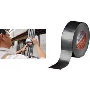 tesa Fabric Tape 4662, 48 mm x 50 m, black General-Purpose Fabric Tape aus 27 mesh PET-cotton fabric and (04662-00087-00)