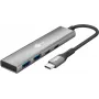 Goobay Slim 4-Port USB-Hub USB-C auf/USB-A 5 Gbit/s - -Plug USB 3.2> (76563)