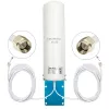 Outdoor omnidirectional 4G LTE antenna QOLTEC 57044, 5 dBi, 600–2700 MHz, 50 W, 50 Ω, white copper housing