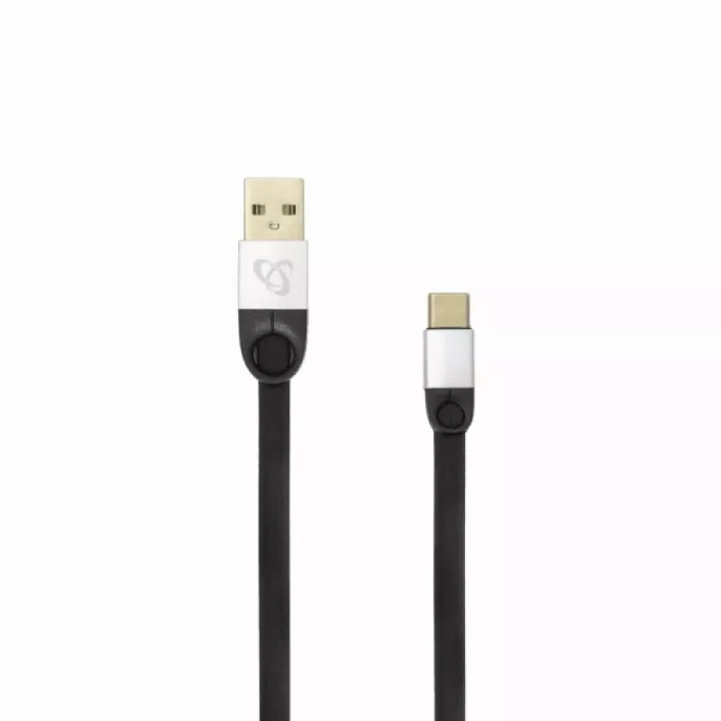 Sbox USB 2.0-Type-C/2.4A black/silver 1.5M