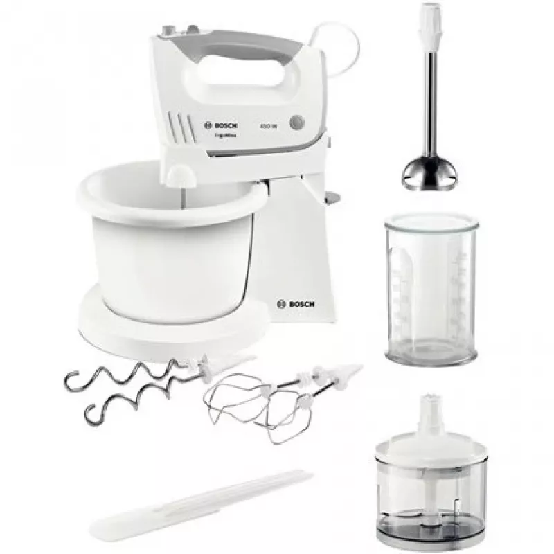 Bosch MFQ36490 ErgoMixx hand mixer set 450 W white/grey