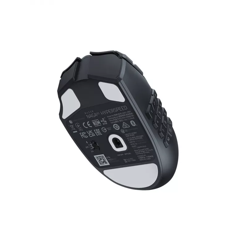 Gaming mouse Razer Naga V2 HyperSpeed RF Wireless + Bluetooth, right-hand, 30000 DPI, optical, black