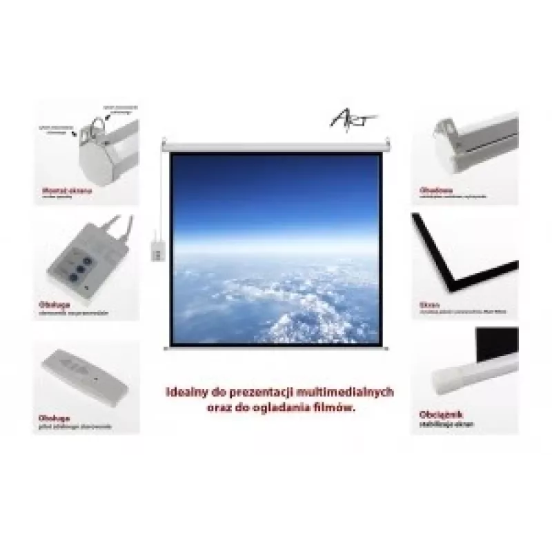 Electric screen 16: 9 106 with the remote control 234x131cm FS-106 16:9