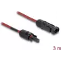 Cable DELOCK 90971 solar panel accessory, 3 m, 4 mm² cores, DL4 male–female, 1000 V DC, red/black