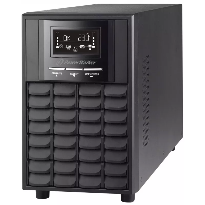 Uninterruptible Power Supply PowerWalker VI 1100 CW FR, Line-Interactive, 1.1 kVA (770 W), LCD, EPO, RS-232