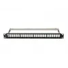 Patch panel empty 24 ports 1U 19 inches ftp for keystone modules black
