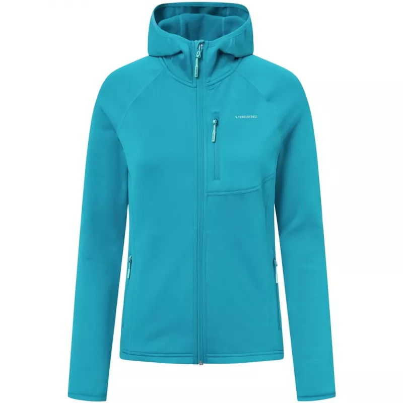Hoodie Viking Jukon Lady S, women's midlayer hoodie, grass green, Polartec, size S