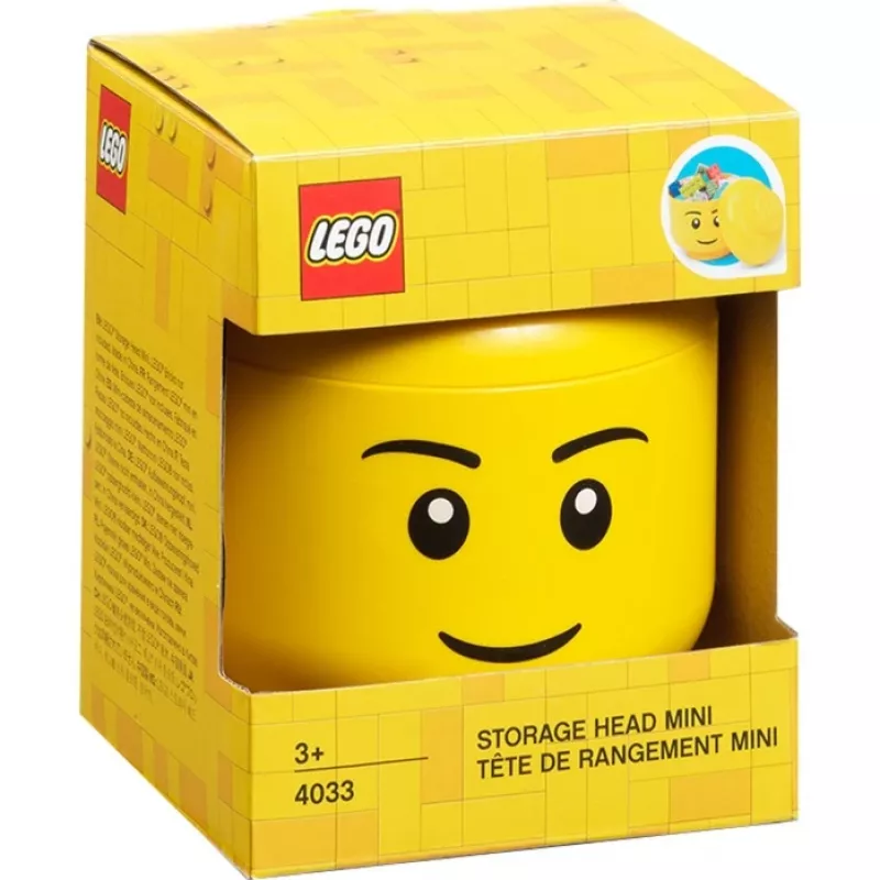 Room Copenhagen LEGO Storage Head “Boy” mini – storage box for small bricks and toys