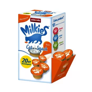 Liquid milk treat animonda Harmony ANIMONDA Milkies Volume Pack 20 x 15 g for adult cats, milk flavour, liquid