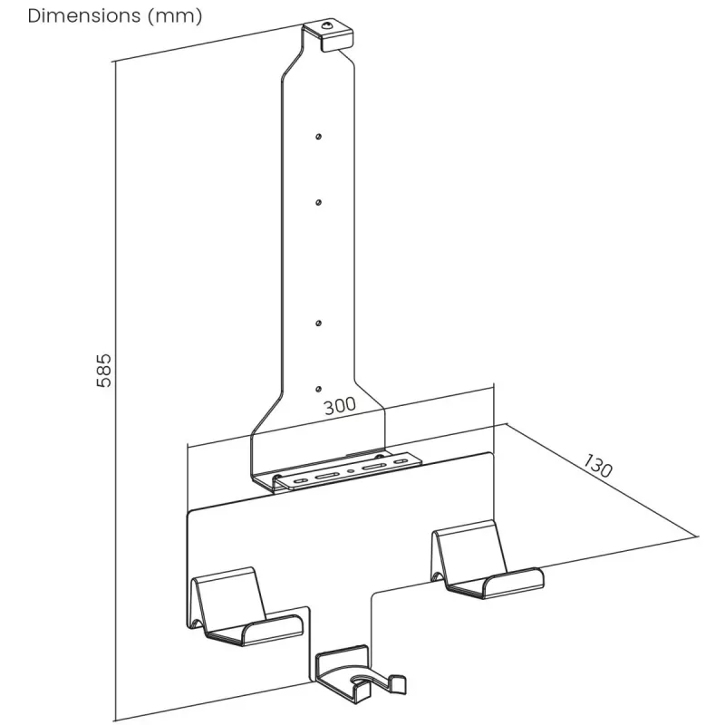 Wall mount stand MACLEAN RS181 for PlayStation 5 — space-saving design, easy installation