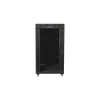 Lanberg FF01-6822-12BL Freestanding Rack Cabinet 22U 600x800mm Black with Glass Door LCD