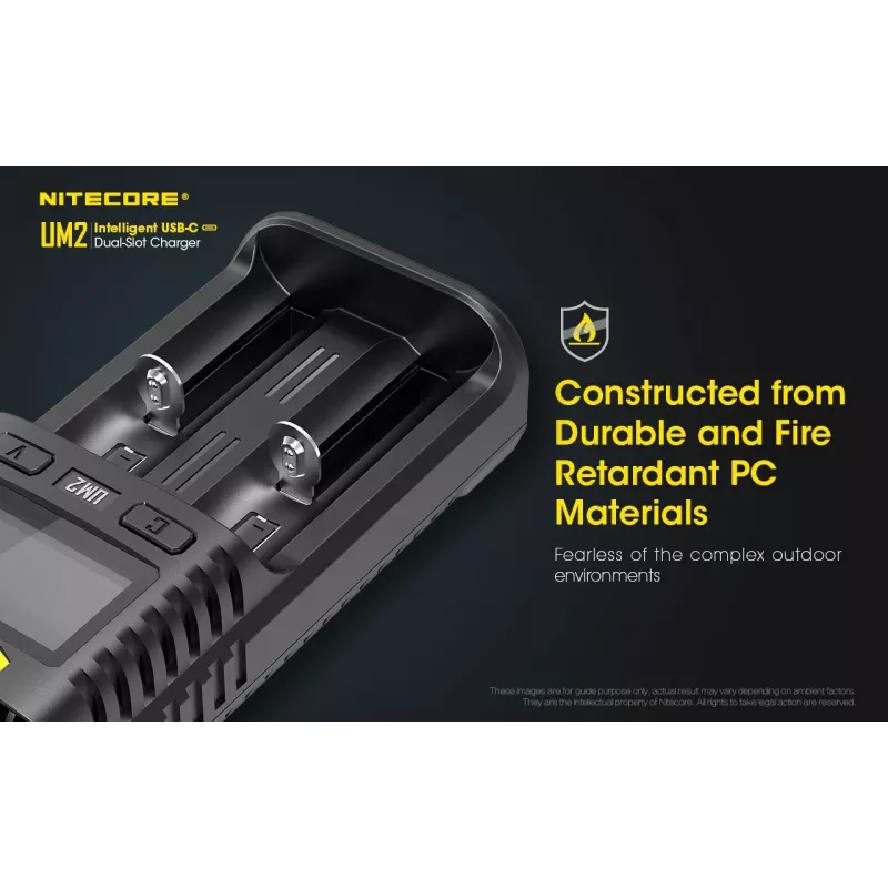Nitecore UM2 battery charger Household battery DC Lithium-Ion Nickel-Cadmium