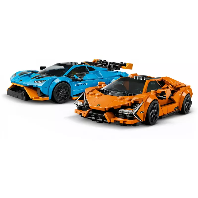 Construction toy LEGO Speed Champions set 77238 — Lamborghini Revuelto & Huracán STO, 607 pieces, 2 minifigures, recommended age 10+