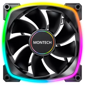 MONTECH RX140 PWM 140mm ARGB Reverse Blade Case Fan - Black
