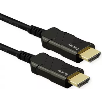 ROTRONIC-SECOMP Roline - Ultra High Speed - HDMI-Kabel mit Ethernet - HDMI männlich zu HDMI männlich - 50 m - abgeschirmt - Schwarz - unterstützt 8K 6