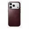 Mobile phone cover Nomad Modern Leather Case for iPhone 17 Pro, leather + TPU + PC, fits 16 cm (6.3 inch) screen, Bordeaux