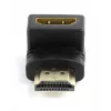 HDMI gender changer GEMBIRD A-HDMI90-FML, HDMI to HDMI, right-angle 90° adapter, black