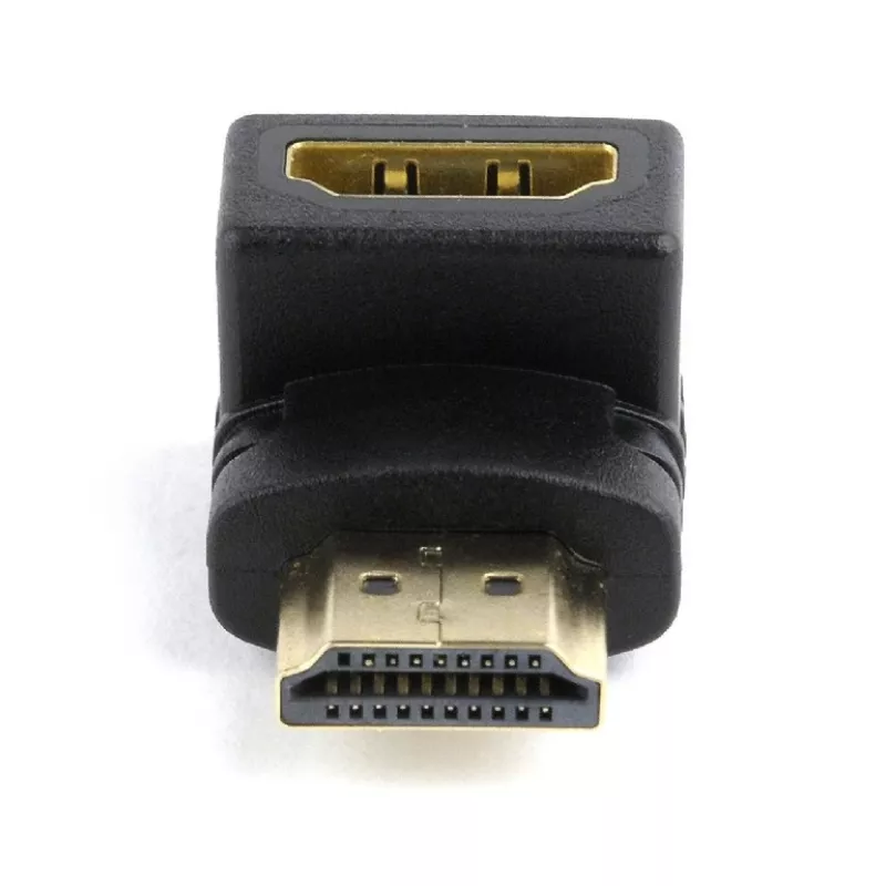 HDMI gender changer GEMBIRD A-HDMI90-FML, HDMI to HDMI, right-angle 90° adapter, black