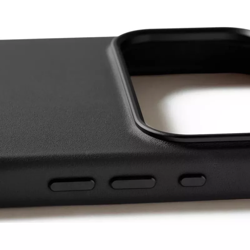 Mujjo Full Leather Case Case for iPhone 17 Pro Max black