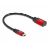 USB Adapter DeLOCK 60172 USB Type-C male to USB Type-A female 10 Gbps 15 cm red metal
