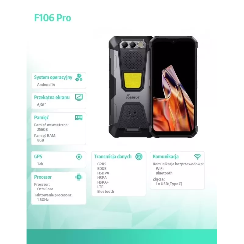 Smartphone FOSSiBOT F106 Pro black
