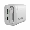 CANYON charger OnCharge 65RC with built-in USB-C cable 65W, 1x PD, 1x QC, EU plug, White