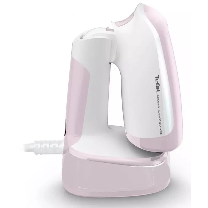 Handheld garment steamer Tefal DT3050, 1300 W, 20 g/min steam, 0.12 L tank, 2.6 m cord, pink
