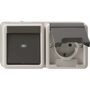GIRA 417730 combination switch/socket outlet horizontal K (417730)
