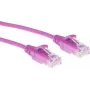 ACT Pink 2 meter LSZH U/UTP CAT6 datacenter slimline patch cable snagless with RJ45 connectors