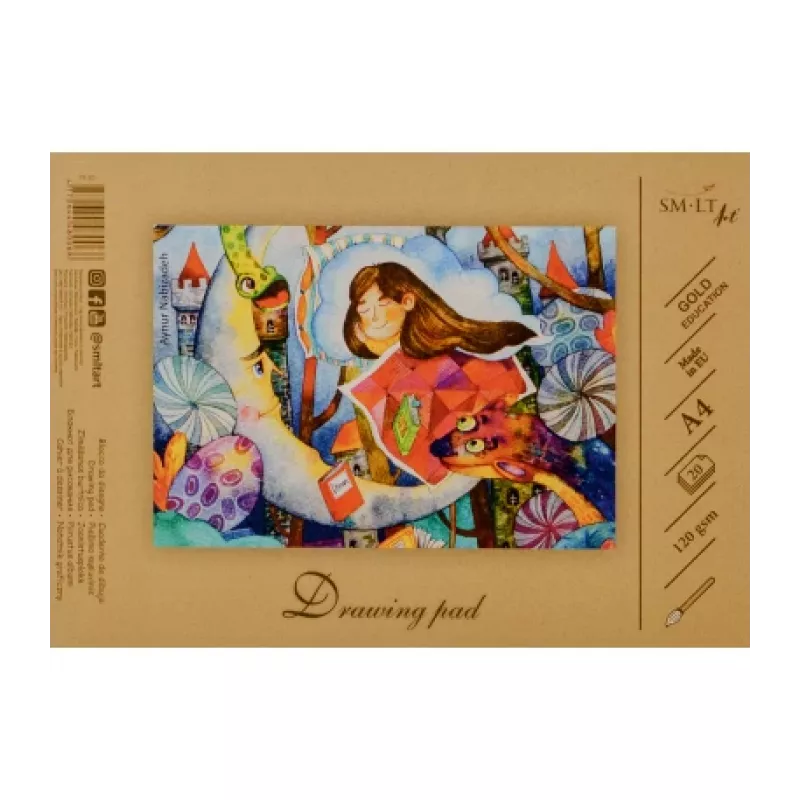 Drawing pad SMLT A4, 20sheets 120g