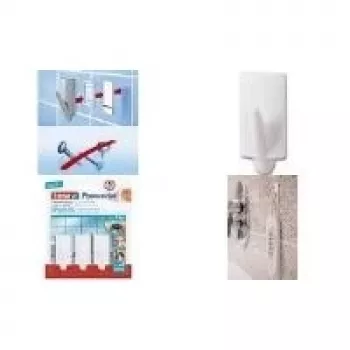 Adhesive Hook Tesa Powerstrips 57559 White — Removable wall hook for damage-free hanging