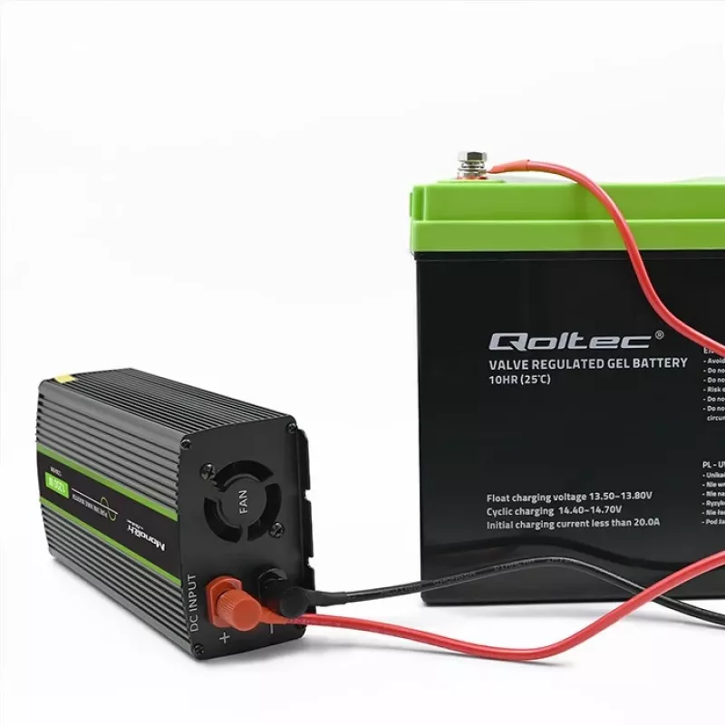 Car inverter Qoltec Monolith 1200 W Black 12 V