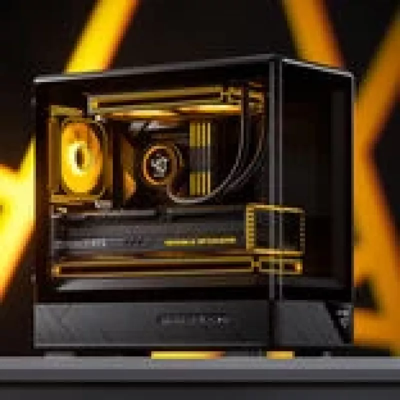 Computer case Jonsbo D200 midi-tower mATX tempered glass mini temp display black