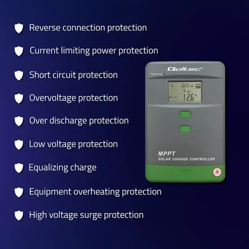 Solar charger MPPT with temp sensor 60A