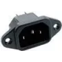 MPE-Garry C14 Net Entree Male with screw terminals for 65 º APP CHASSIS MA 10A KB (42 R01-4122)