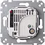Rotary switch Merten 536302, metallic and white finish, 230 V AC, 10 A, IP20