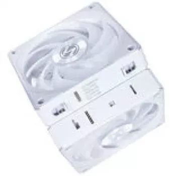120mm Lian Li UNI FAN 12CL1W3W white wireless case fan — 120mm, PWM hub-compatible, modular