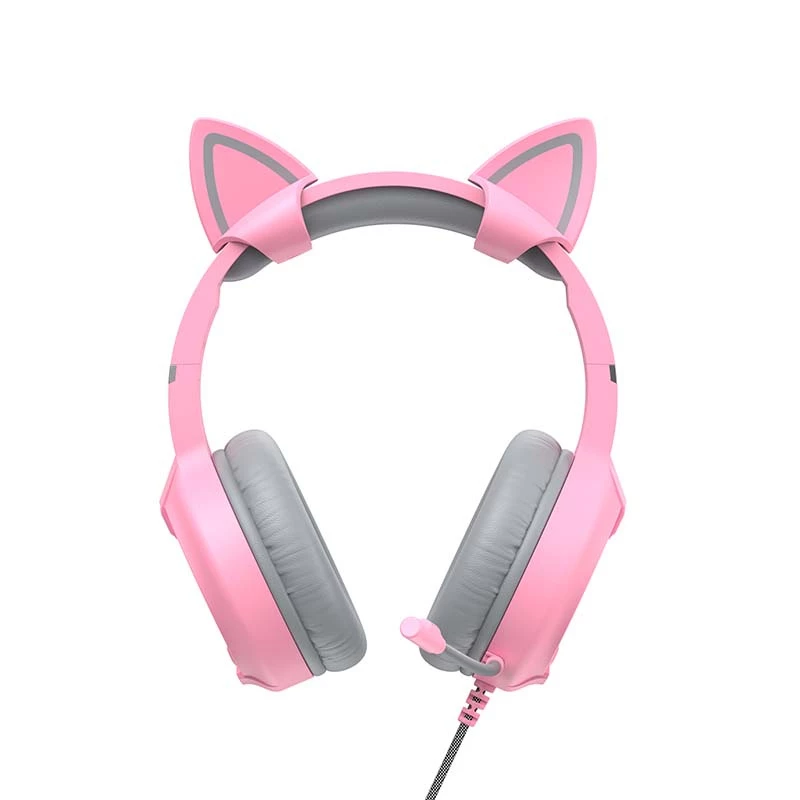 Gaming headphones HAVIT Gamenote H2233D RGB — over-ear wired, pink