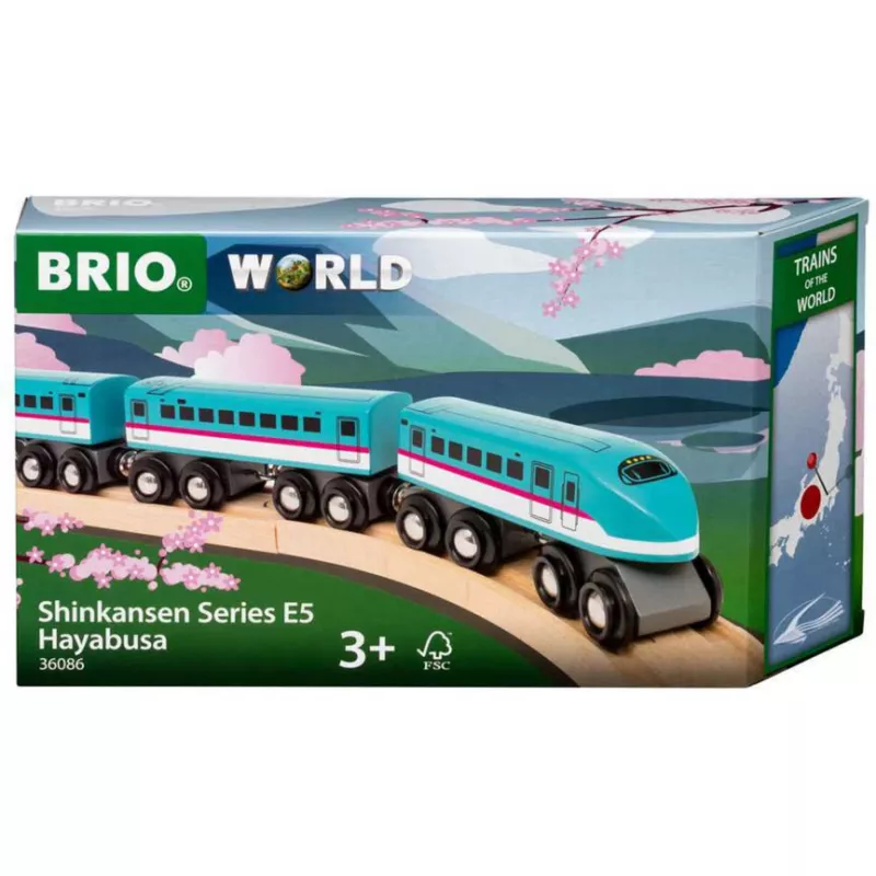 Toy train vehicle Ravensburger BRIO World Trains of the World Shinkansen E5 Hayabusa