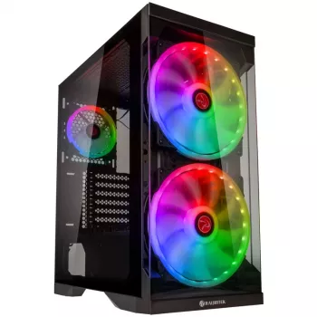 SILENOS PRO black version with ARGB fan tempered glass
