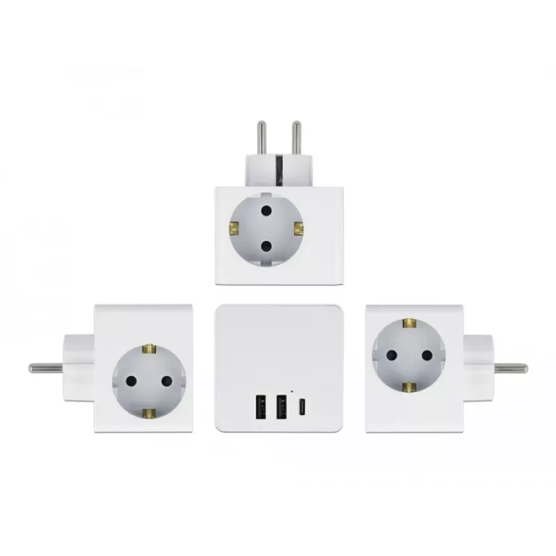 Power Plug Adapter Type F DeLOCK 11496 2 USB Ports 5V 2.4A 3A