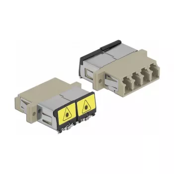 Optical Fiber Coupler DeLOCK 86904 LC Quad female to LC Quad female Multi-mode beige